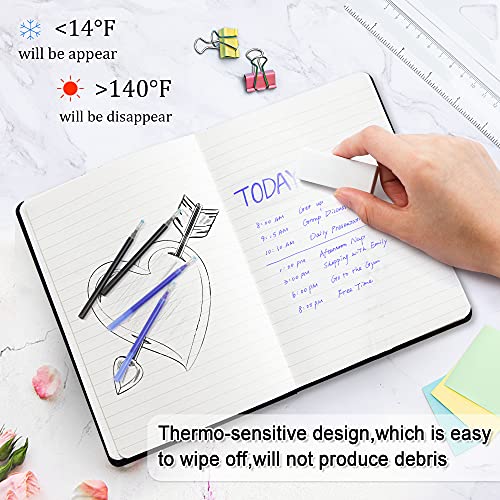 Vanstek 12 Pack 6 Blue 6 Black Erasable Gel Pen Refills, Gel Ink Refills Compatible with Erasable Pens, Fine Point 0.7 mm, Perfect for Writing Planner & Crossword Puzzles - color: 6 Black 6 Blue Refills