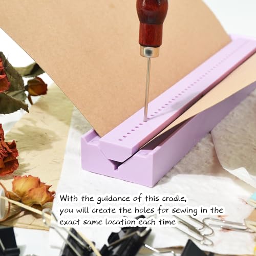 UPTTHOW Signature Punching Tools for Bookbinding for DIY Notebook, Journals - color: Purple