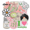 20 PCS Cute Girly Embroidered Iron On Patches for Clothes, Clean Girl Aesthetic Embroidered Patches for Women, Trendy Sew On Applique Patches for Hats Backpack Jackets Jeans - color: Clean Girl