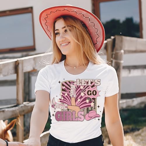 Dazoratix Western Cowgirl Transfer Stickers - 16 PCs Wild West Cow Girl Iron on Transfers Ready to Press Appliques Patches for Women T-Shirt Jeans Hat Jackets Clothing DIY Decals Clothes Decorations - style: Western Cowgirl-16PCs