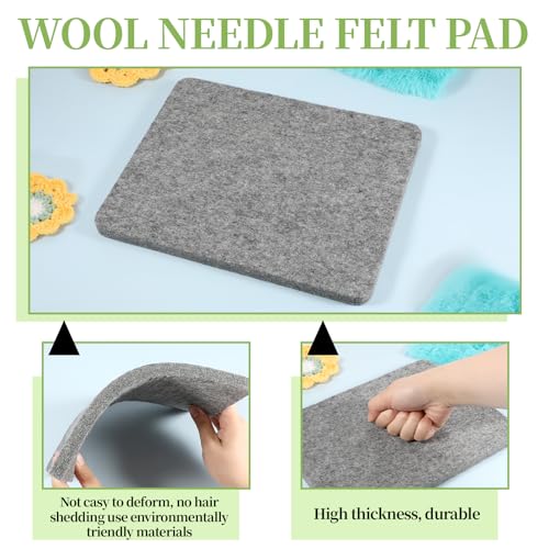 Needle Felting Pad, Grey Sponge Pad, 8×10 in Needle Felting Mat for Any Wool Felting Supplies - size: 8×10 inch