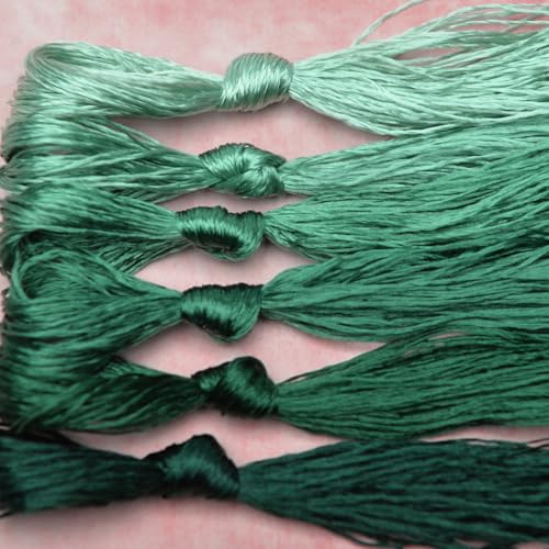 100% Mulberry Silk Embroidery Thread 6 Colors 22m Each (52) - color: 52