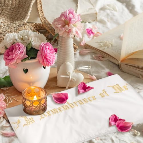 VitalCozy in Remembrance of Me Communion Cloth Church, Gold Embroidery - color: Gold Embroidery