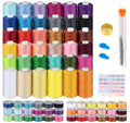 ilauke 72 Pcs Sewing Thread 700 Yards, 36 Colors with Prewound Bobbins - color: 36colors,700yd