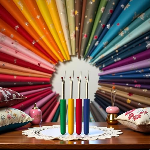 4 Pieces Seam Rippers Sewing Stitch Thread Unpicker for Quick Unpick Creative Sewing Tools