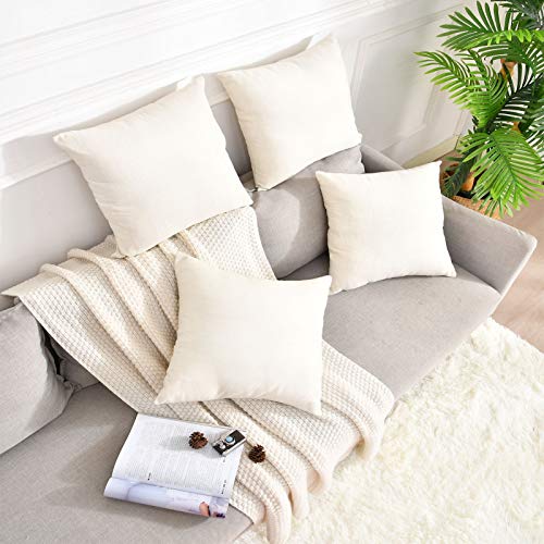 Pack 8 Linen Throw Pillow Covers Set Cushion Case for Sofa Bedroom Car, Blank for HTV Iron on Design,18x18 Inch - size: 18" x 18" (Pack of 8)