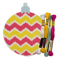 Howie's Needlepoint Christmas Needlepoint Kits, 18CT Printed Embroidery Pattern Starter Kits, Stamped Patterns Canvas Kits(Christmas Ball-Red & Yellow,4x4inch) - color: Christmas Ball-Red & Yellow