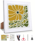 WUSARPLY Plants Stamped Cross Stitch Kits for Beginners Adults with Framed - color: DKJ001