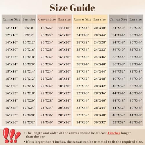 44x48 Solid Wood Stretcher Bars for Canvas & Needlepoint - size: 44"x48"