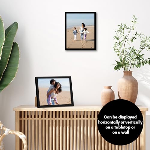 Americanflat 8x10 Picture Frame 2-Pack - Slim Molding - Black - size: 8X10