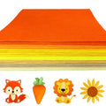 24 Pcs Wool Blend Felt Sheets Bulk, 12"x35", 1MM Thick - color: Orange & Yellow Series