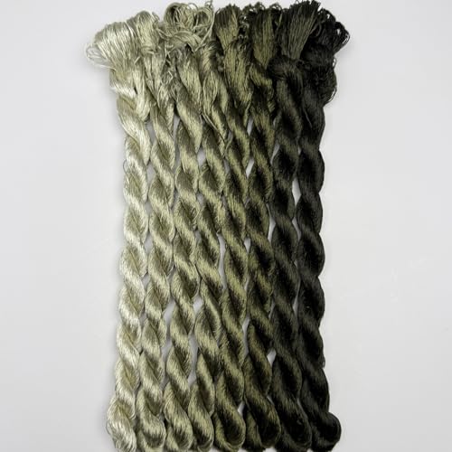 100% Mulberry Silk Embroidery Thread 8 Colors 110m Each (61) - color: C61