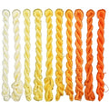 Natural Mulberry Silk Embroidery Thread – Yellow, 110m Each, Handmade Silk Floss for Hand Embroidery, Satin & Fringe Embroidery Thread（08） - color: 08