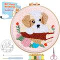 TCDZMYGS Punch Needle Kit for Beginners Adults-Book Dog,with Video Tutorial - color: Punch Needle kit with-1218-2