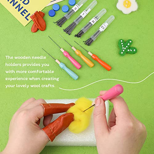 Wonvoc 80 Pcs Needle Felting Needles, 4 Sizes Triangle Felting Needles - color: triangle-80