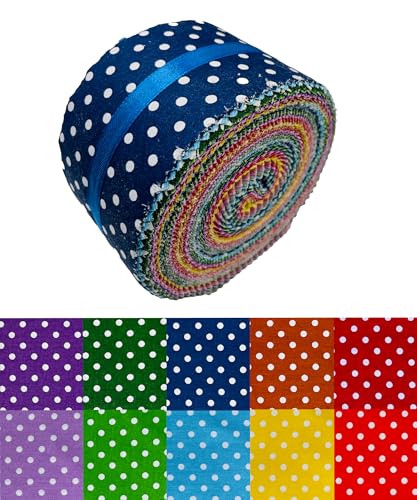 100% Cotton Quilting Fabric Jelly Roll Fabric-Dot - color: Dot