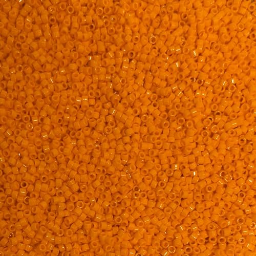 Miyuki Delica 11/0 Seed Beads - Glass Beads Bulk 5 Grams & Size 1.6mm 1000 Pieces Glass Seed Beads Orange (DB1133) - color: DB1133