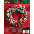 Bucilla Felt Applique Wreath Kit, 15-Inch Round, 86264 Cookies & Candy, Multicolor