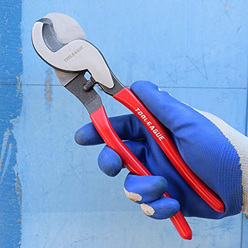 TOOLEAGUE 10 inches Cable Cutter,Heavy Duty Cable Cutting Plier, Red - size: 10", Red