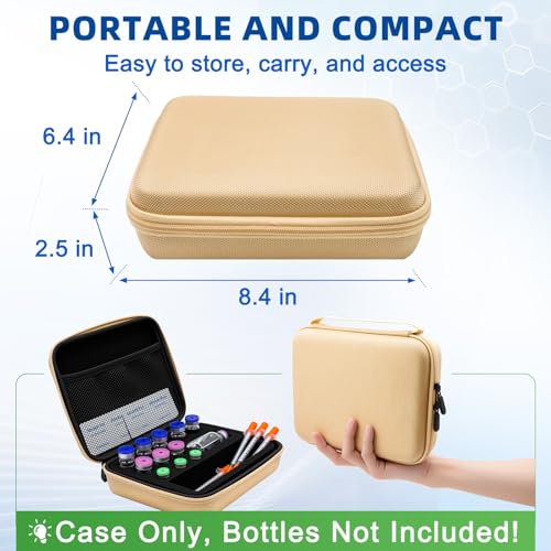 Peptide Case for Fridge Bac Water for Peptides for 3ml 5ml 10ml 30ml Vials - color: Gold-11×(1-10ml)+1*30ml
