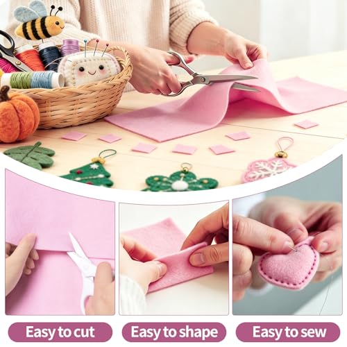 Baby Pink Fabric Sheet 108" X 36", 1.4mm Thick Large Soft Durable Flexible Craft Felt by The Yard, Nonwoven Fabric for DIY Sewing, Arts and Crafts, Decoration Projects - color: Baby Pink, size: 3 yard pre cut