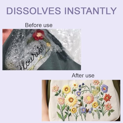 10 Pcs Sticky Water Soluble Embroidery Stabilizer 8.5" x 11" Printable Paper Wash Away Allowed for Print or Draw Patterns for Hand & Machine Embroidery