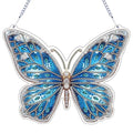 STGLCR DIY Hanging Diamond Art Pendant Painting Kit Butterfly, Special Crystal Gemoration Craft Painting Kit Ornament, 6.06x7.79inch，Crystal Art for Home Wall Window Dec - color: Butterfly