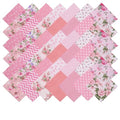Nodsaw Pink Charm Packs for Quilting 5 inch - 5x5 Charm Squares Precut Quilting Fabric - 100% Cotton Fabric Squares for Sewing DIY Patchwork (42Pcs) ﻿ - color: Pink
