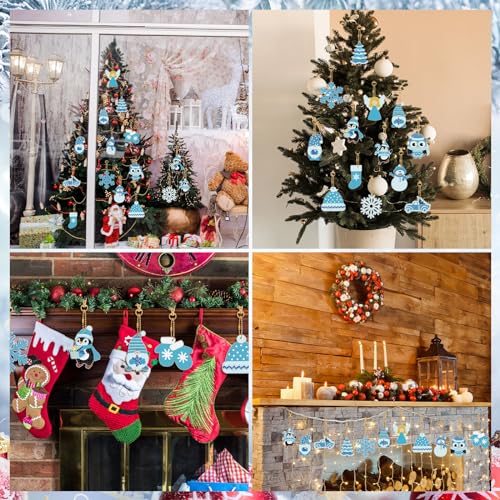 Yuxung 15 Pcs Christmas Diamond Art DIY Keychain Hanging Ornament, Cute - color: Cute