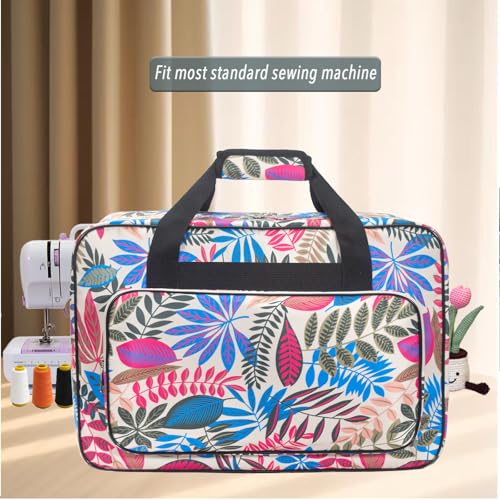 Sewing Machine Carrying Case, Sewing Machine Carrying Case Tote Bag, Universal Tote Storage Bag with Pockets and Handles, Suitable for Most Standard Singer, Janome (Milk White) - color: Milk White