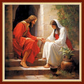 Redxing Stamped Cross Stitch Kits Embroidery kit for Beginners Adults Full Range of Embroidery Patterns Starter Kits DIY Printed Cross Stitch Kits Needlepoint Kits 11CT-Jesus Women's 18x18 inchs - color: Artskits07