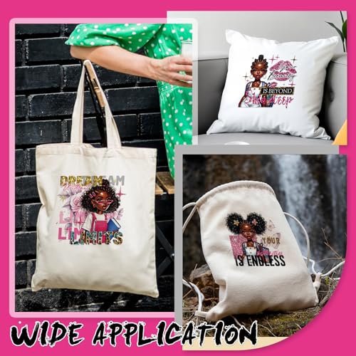 Dazoratix Black Girl Iron on Transfers - 24 Sheets African American Girls DTF Ready to Press Heat Patches Vinyl Designs Stickers Decals for T Shirts Clothes Hoodies Hat DIY Crafts Applique Decorations - style: Black Girl