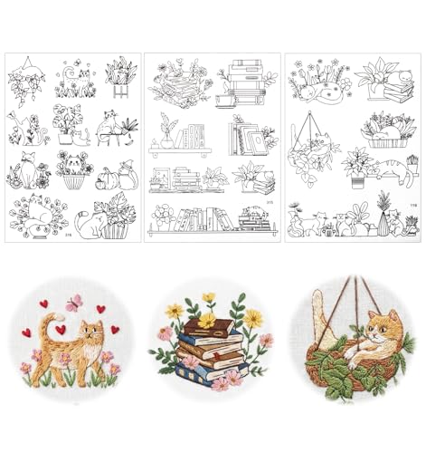 30 X 23 Cm Water Soluble Embroidery Patterns, Embroidery Patterns 24 Sheets