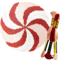 Howie's Needlepoint Needlepoint Kits, 18CT Printed Embroidery Pattern Starter Kits, Stamped Patterns Canvas Kits(Red Peppermint,4x4inch) - color: Red Peppermint