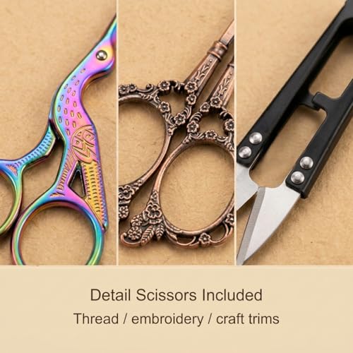 BIHRTC Professional 9 inch Dressmaking Tailor Scissors Small Embroidery