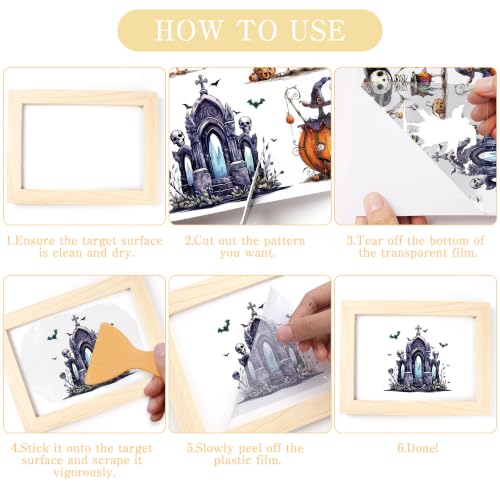 16 Pcs Halloween Vintage Rub-On Transfers for Furniture & Crafts - style: Halloween Vintage