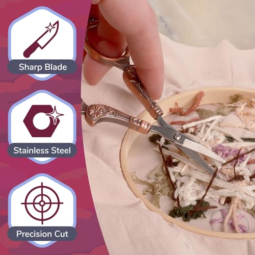 JubileeYarn Flourish Embroidery Scissors - Copper - 1 Scissor - color: Flourish - Copper, size: 1 Scissor