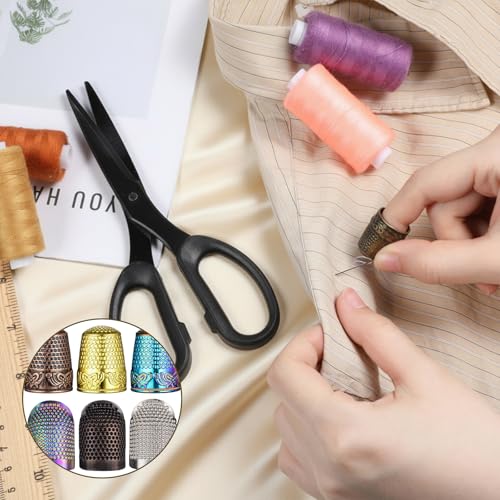 HJZHII 11 Pcs Thimbles for Hand Sewing, Metal Quilting Thimble