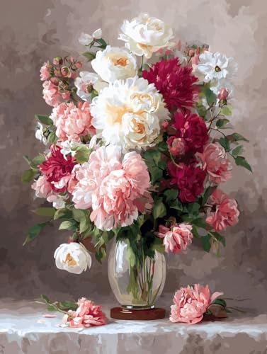 Moohue 14 ct Counted Cross Stitch Kits for Adults Flowers Cross Stitch Patterns Stamped Printed Cross Stitch Kits (Flowers 16) - color: Flowers 16
