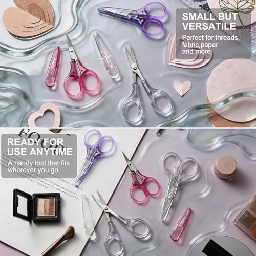 PAFASON Small Travel Embroidery Craft Scissors Set Straight Curved Tip - style: Modern