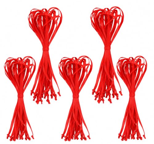 Mandala Crafts Red Christmas Ribbon Ornament Hangers Loops, 100 PCs - color: Red
