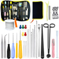 31PCS Wick Kits for Candle Making Wicks Inserting Nursing with Storage Bag Large Hole Needles for Silicone Candle Mold Hook Eye Punch Needle,7in Wicks Trimmer & Dipper,Wick Roll 200 Ft ect - color: 31PCS