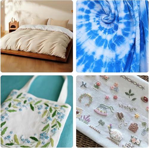 Cotton Fabric for Sewing 59 Inch Wide Natural 100% Cotton Poplin Fabric by The Yard Soft Embroidery Cotton Material Apparel Cloth (Rose Pink, 1 Yard) - color: Rose Pink, size: 1 Yard