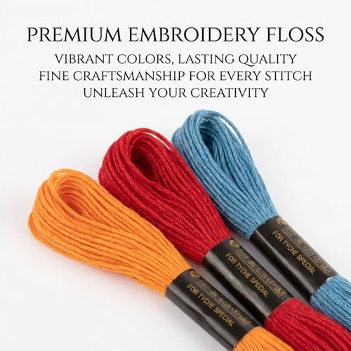 Sukh 100 Colors Embroidery Floss - Variegated Cross Stitch Thread Bulk - size: 100 foot
