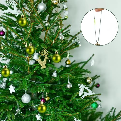 Shappy 1000 Pcs Christmas Ornament Hooks, Green - color: Green