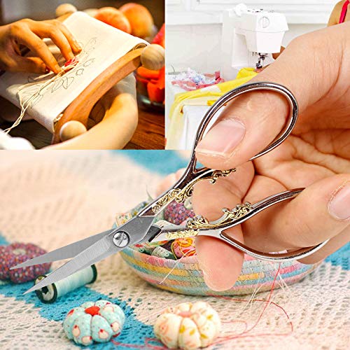 BIHRTC 4.33 In Stainless Steel Silver Scissors, Embroidery Craft Cutting