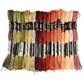 18 Skeins 6 Strands Variegated Colorful Embroidery Floss Cross Stitch Threads Gradient Polyester Friendship Bracelets Yarn String Bulk for Hand Sewing Knitting Crafts Crochet Stitching DIY - color: Autumn Color