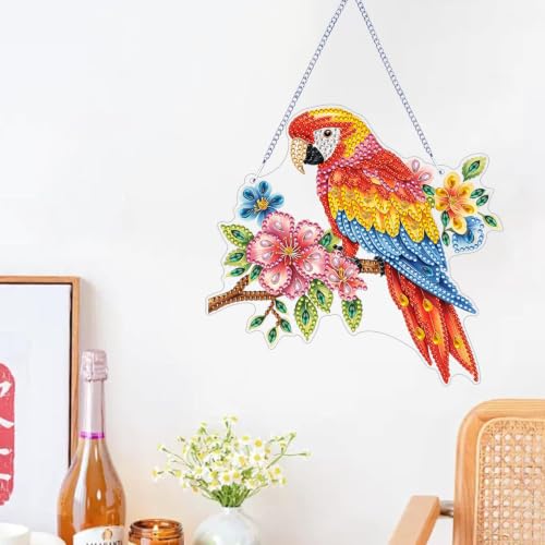 ARPADAMO Bird Diamond Art Kits for Adults, Acrylic Hanging Suncatcher - color: DP05095