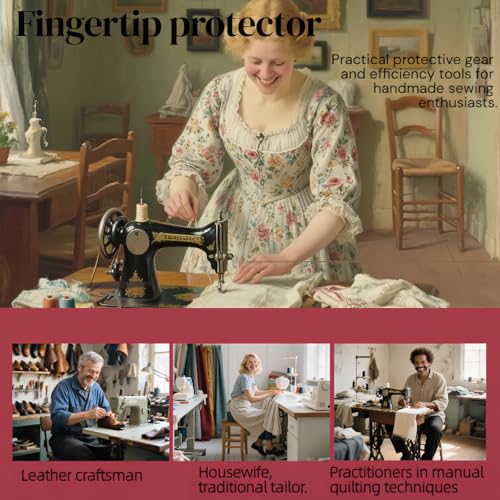 RyanDesign Metal Thimbles (4-Pack) - Size 9 Stainless Steel Finger Protector for Hand Sewing, Quilting, Embroidery | Comfort-Fit with Anti-Slip Grooves & Breathable Design
