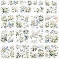 12 Pcs White Magnolia Rub-On Transfers for Furniture & Crafts - style: White Magnolia